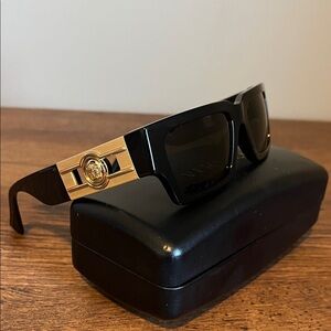 Versace Black and Gold Sunglasses